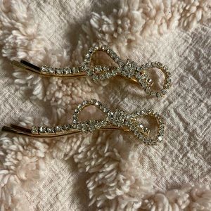 Rhinestone Bows Hair Pins